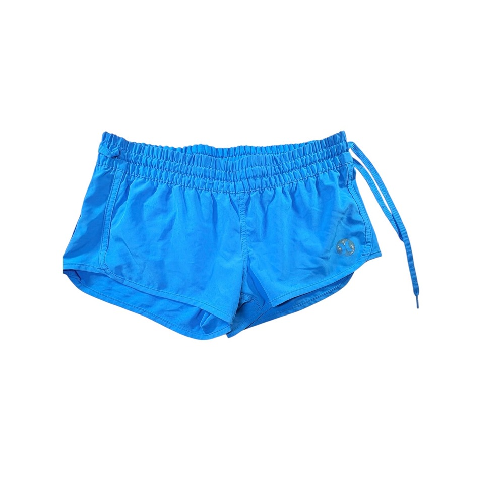 Hurley Athletic Shorts Womens Small Blue Excellent Side Tie Dolphin Hem C8676-00